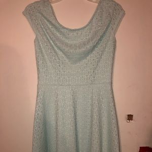 Teal thigh length dress